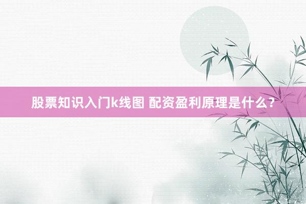 股票知识入门k线图 配资盈利原理是什么？